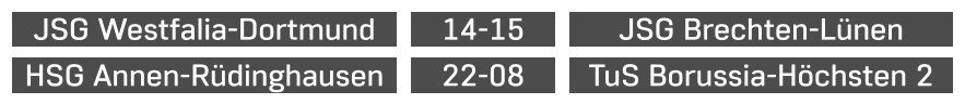 JSG Westfalia-Dortmund JSG Brechten-Lünen 14-15  HSG Annen-Rüdinghausen TuS Borussia-Höchsten 2 22-08