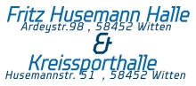 Fritz Husemann Halle Ardeystr.98 , 58452 Witten Kreissporthalle Husemannstr. 51  , 58452 Witten &