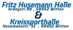 Fritz Husemann Halle Ardeystr.98 , 58452 Witten Kreissporthalle Husemannstr. 51  , 58452 Witten &